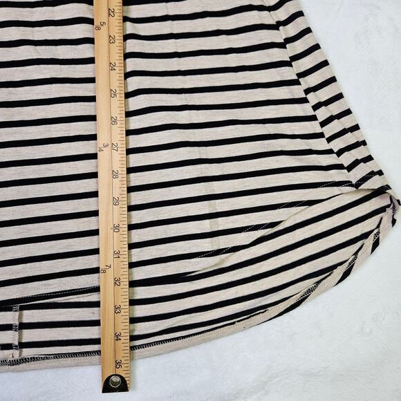 🦃 Umgee Navy Cream Striped Casual Comfort Knit Dress 3/4 Sleeves Size Large - Picture 8 of 9